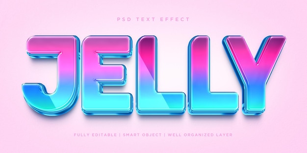 PSD effetto testo in stile jelly 3d