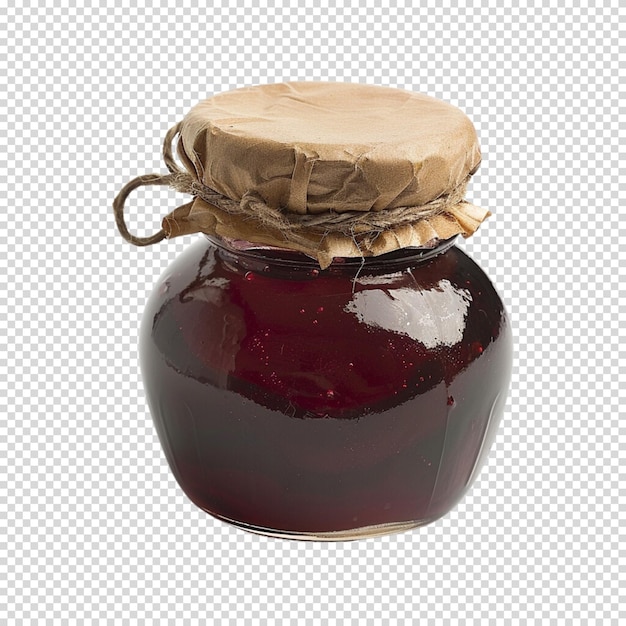 PSD jelly jar isolated on transparent background