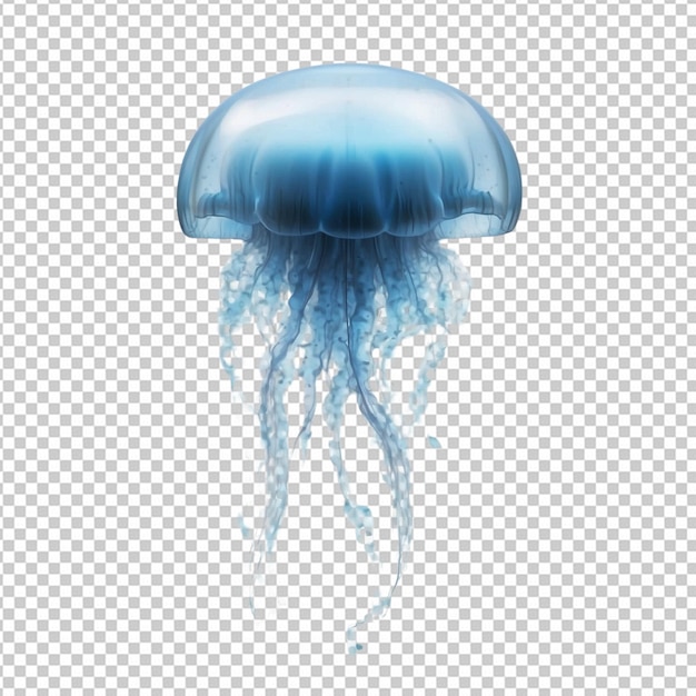 PSD jellyfish in blue sea