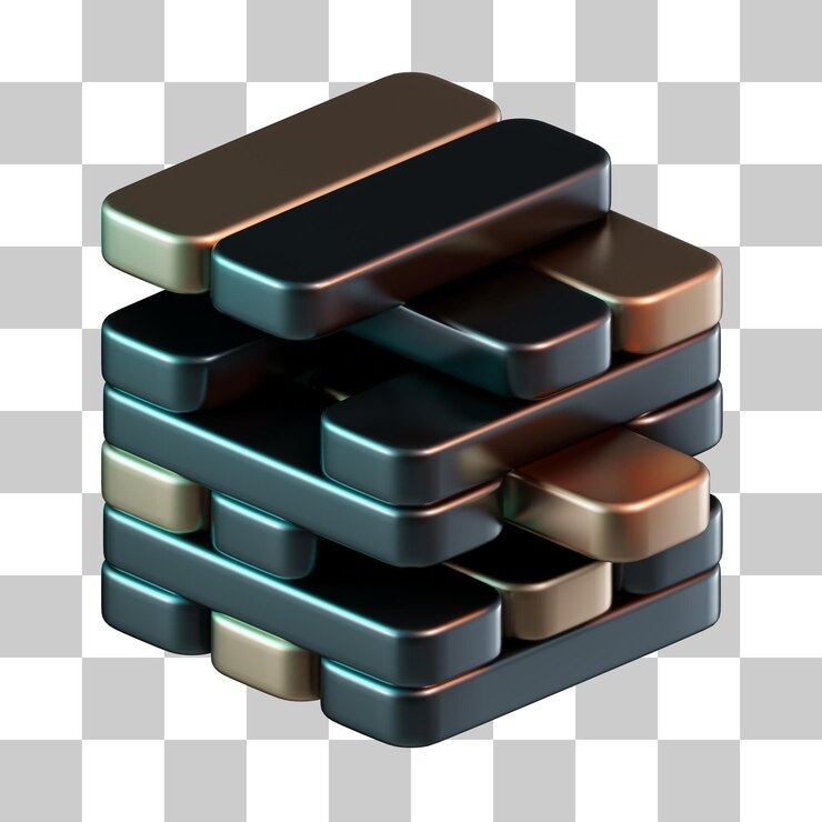 PSD jenga 3d icon