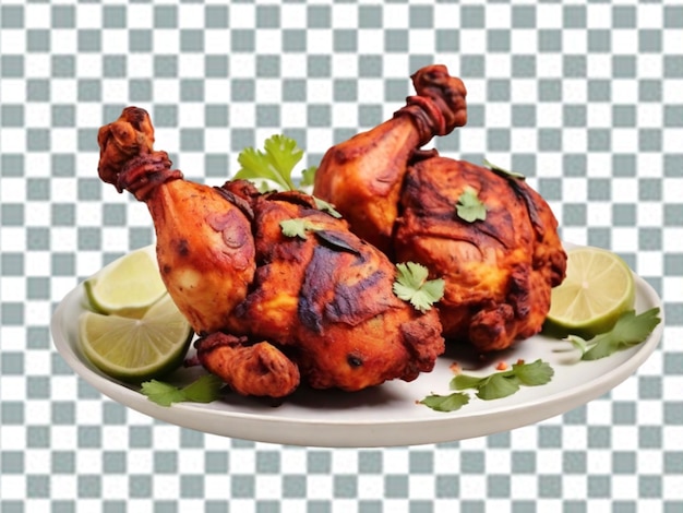 PSD jerk chicken isolated on transparent background