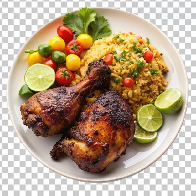 PSD jerk chicken on transparent background