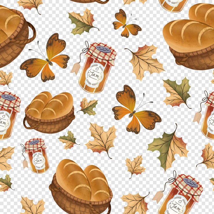 PSD jesień wzór dachówka png clipart dożynki żywności