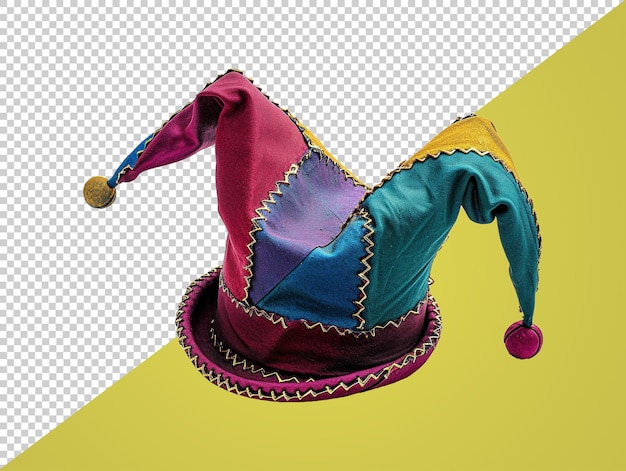 PSD jester hat with transparent background