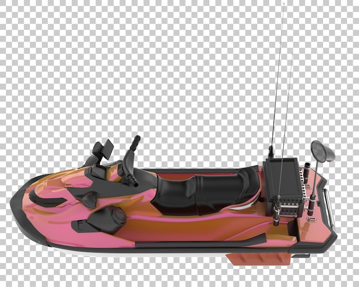 PSD jet ski isolated on background 3d rendering illustration