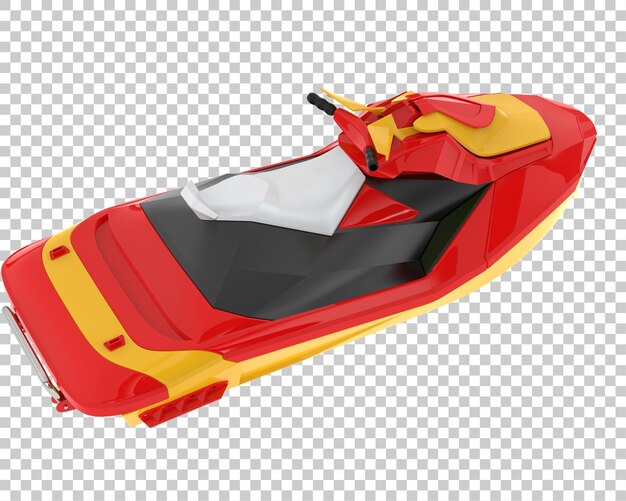 Jet ski on transparent background 3d rendering illustration