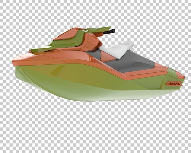 Jetski op transparante achtergrond 3d-rendering illustratie