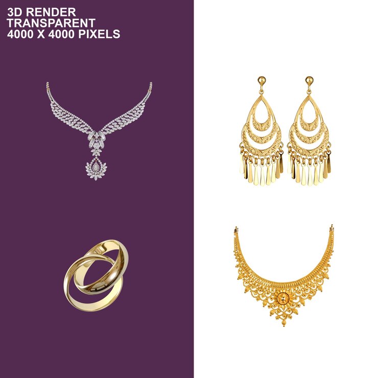 PSD jewellery transparent background