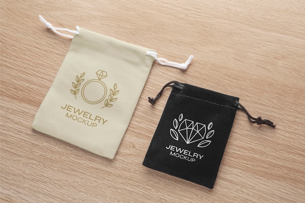 PSD jewelry bag mockup design