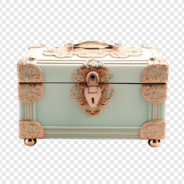 PSD jewelry box isolated on transparent background