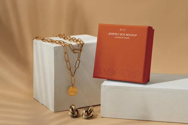 PSD jewelry box mockup