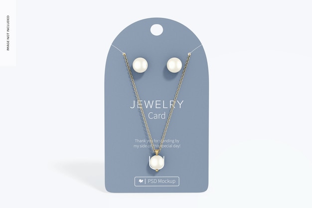 PSD jewelry card mockup, front view