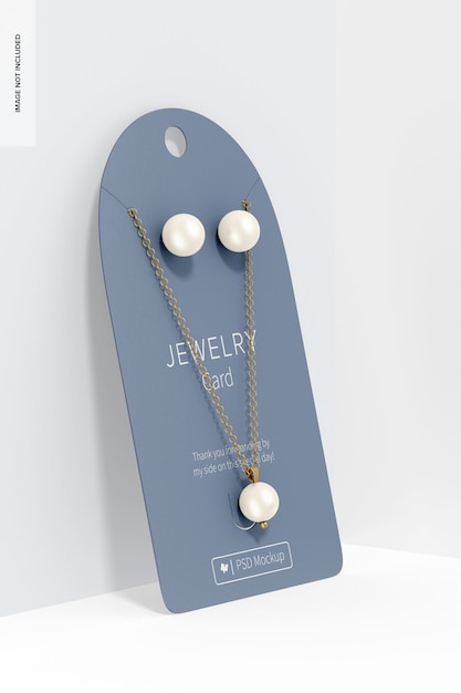 Premium PSD  Necklace cards mockup