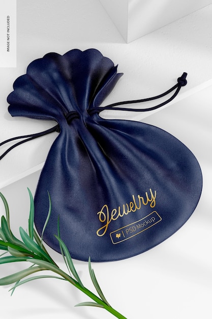 Jewelry Drawsting Bag Mockup