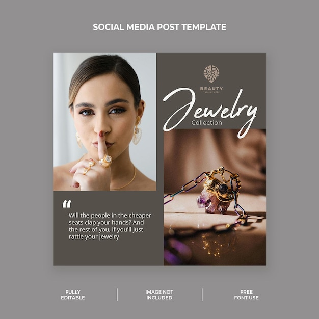 PSD jewelry instagram post template design