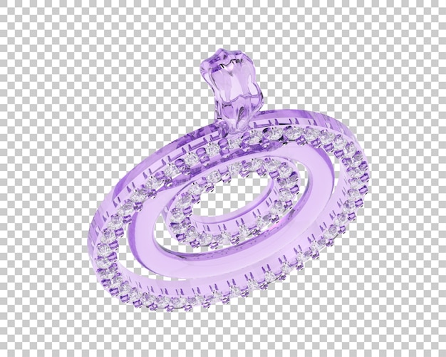 PSD jewelry isolated on background 3d rendering illustration