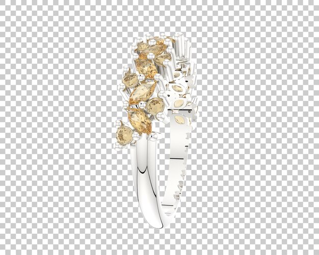 PSD jewelry isolated on background 3d rendering illustration