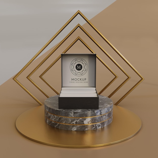 PSD jewelry packaging display mock up