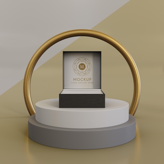 Esposizione di packaging di gioielli mock up