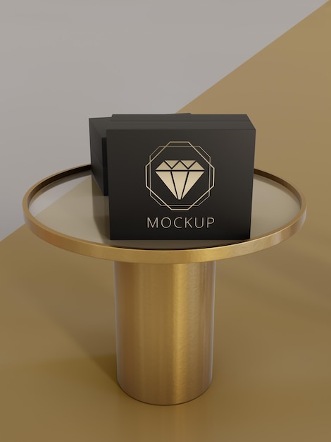 Esposizione di packaging di gioielli mock up