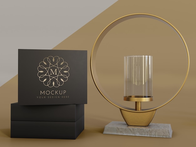 Esposizione di packaging di gioielli mock up