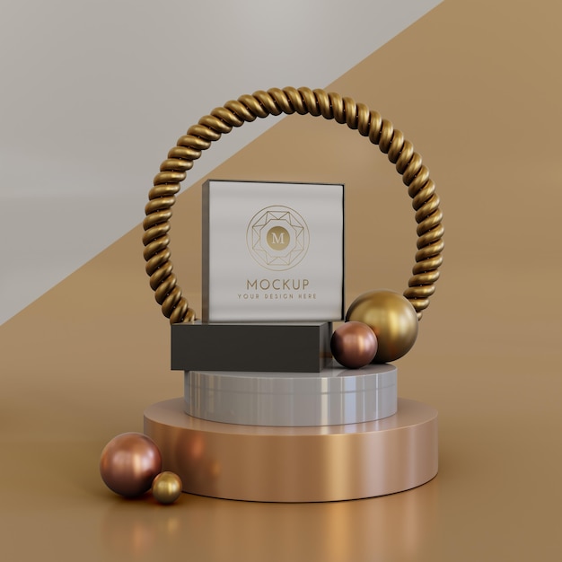 PSD jewelry packaging display mock up