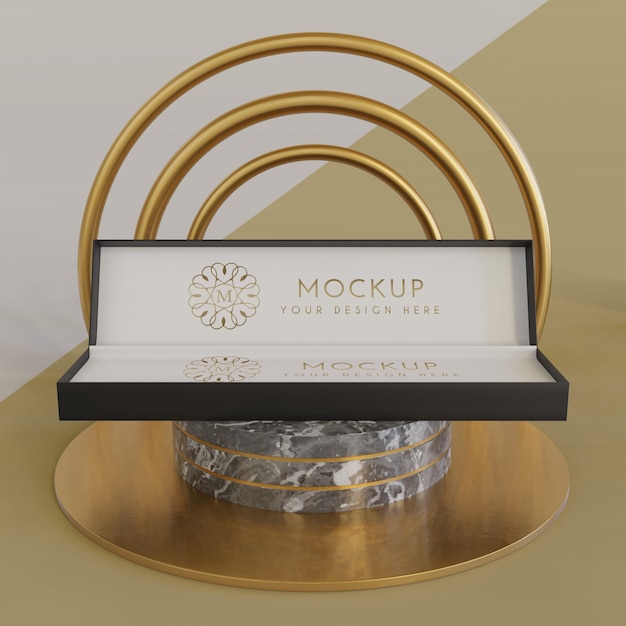 Esposizione di packaging di gioielli mock up