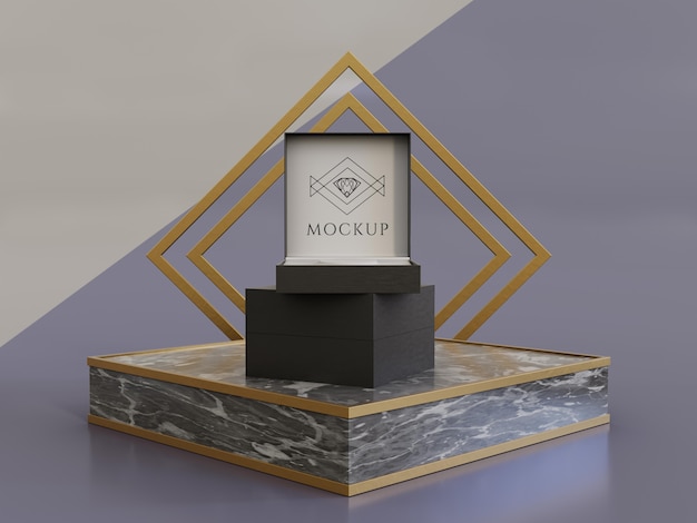 Jewelry packaging display mock up