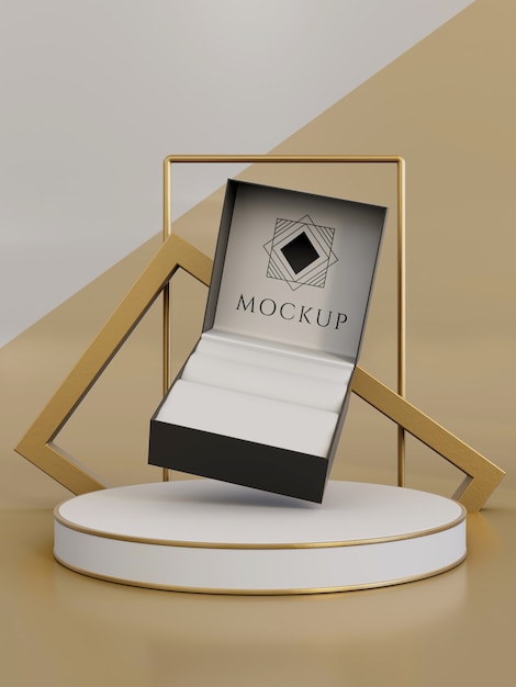 PSD jewelry packaging display mock up