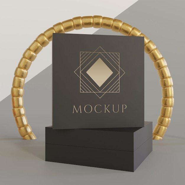 Esposizione di packaging di gioielli mock up