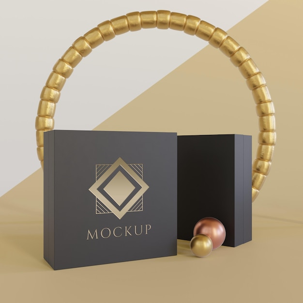 Jewelry packaging display mock up