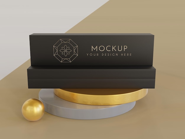 Esposizione di packaging di gioielli mock up