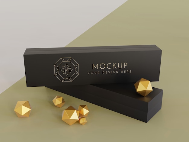 Esposizione di packaging di gioielli mock up