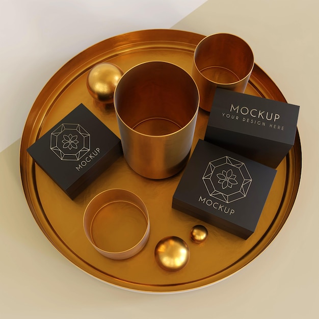 Esposizione di packaging di gioielli mock up