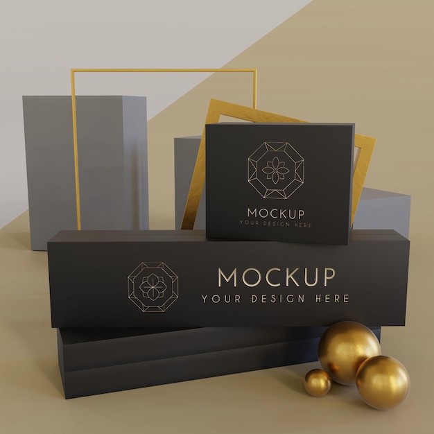 Esposizione di packaging di gioielli mock up