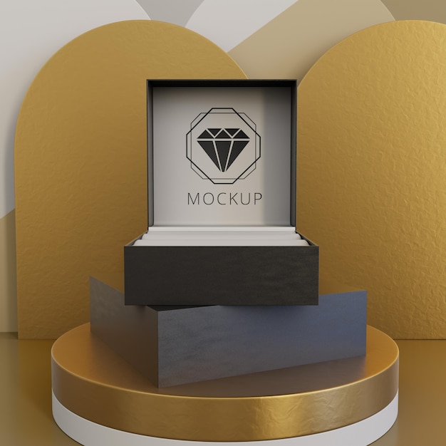 Jewelry packaging display mock up