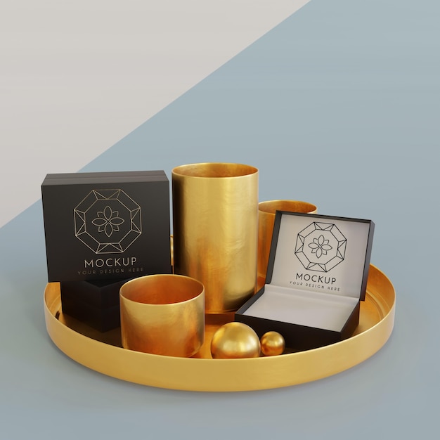 Jewelry packaging display mock up