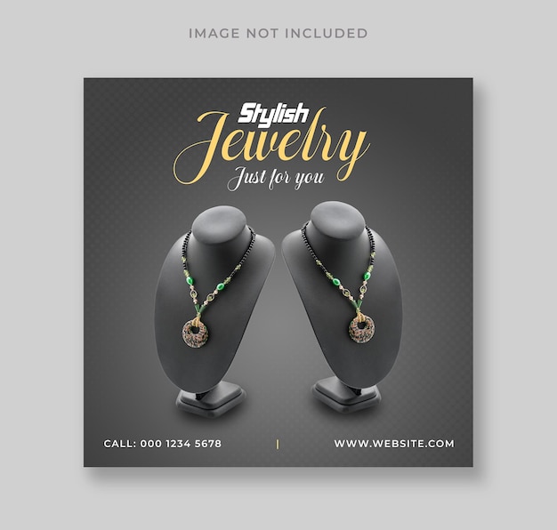 Jewelry sale promotion  social media post template