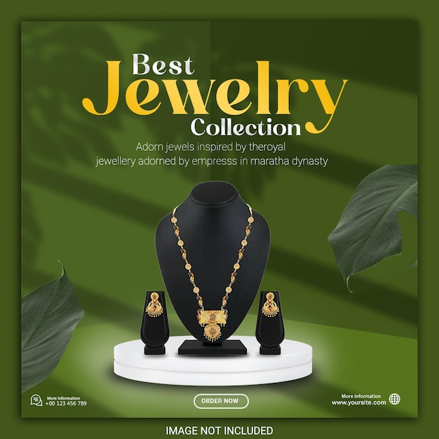 Jewelry social media and instagram post template