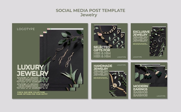 Jewelry store social media post template