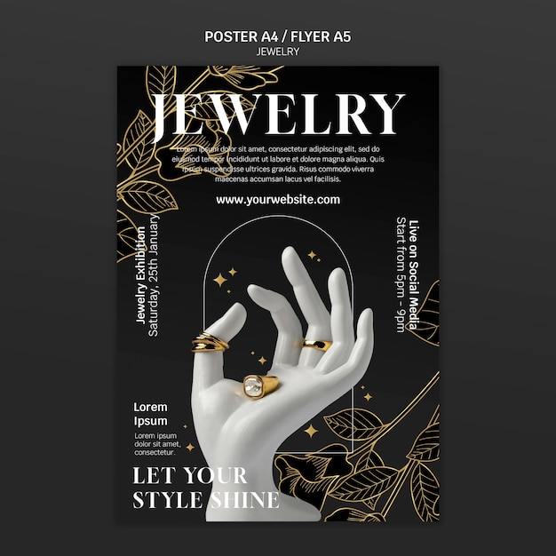 PSD jewelry template design