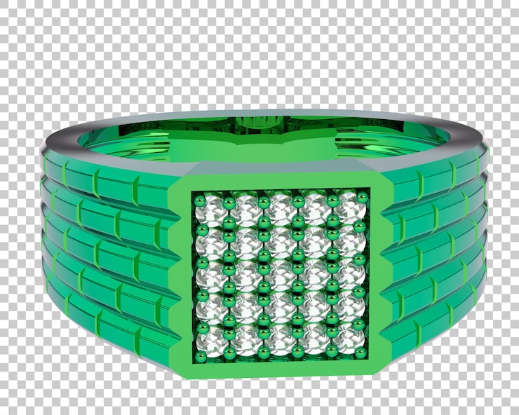PSD jewelry on transparent background 3d rendering illustration