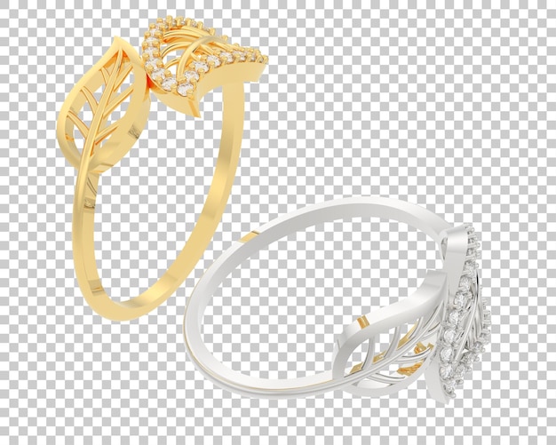 Jewelry on transparent background 3d rendering illustration