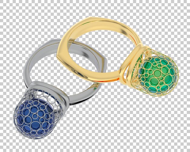 PSD jewelry on transparent background 3d rendering illustration