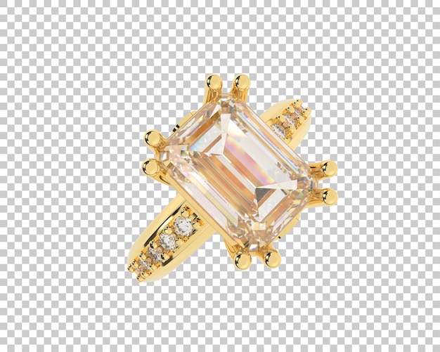 Jewelry on transparent background 3d rendering illustration