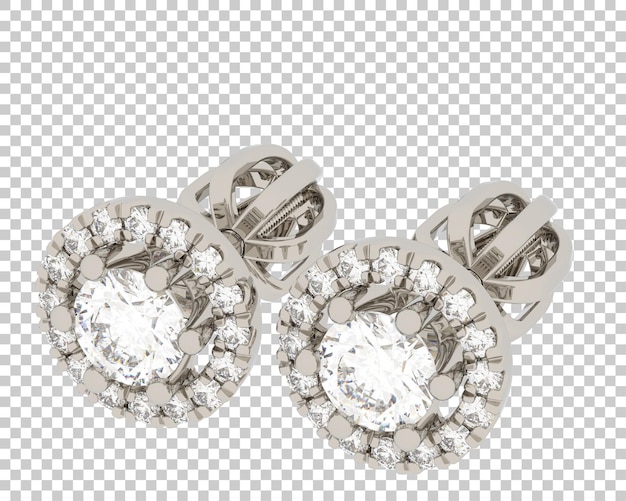 jewelry with diamonds on transparent background 3d rendering illustration