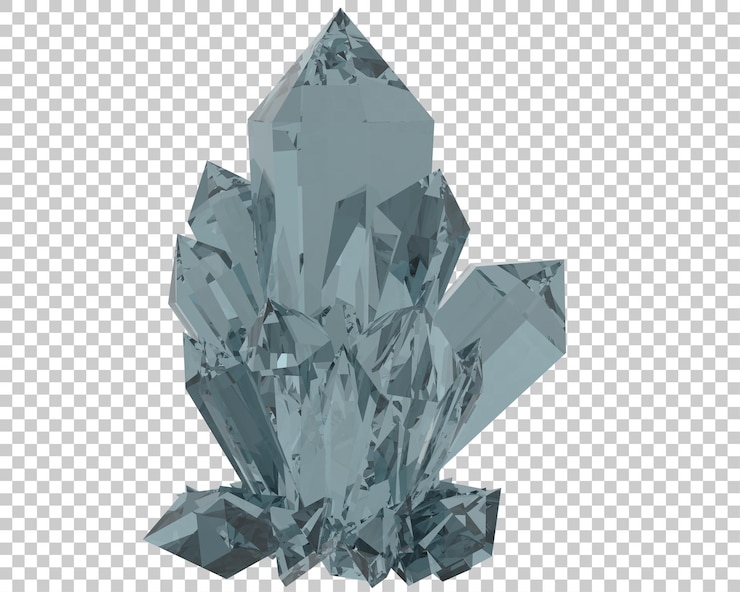 PSD 透明背景上有钻石的珠宝 3d 渲染插图