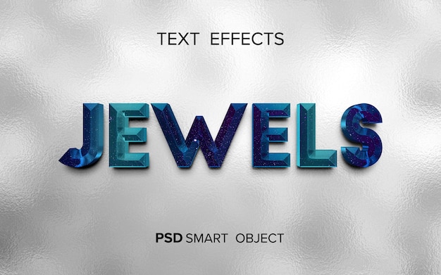 Jewels text effect design