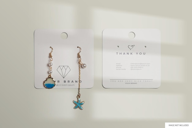 Mockup di orecchini jewerly