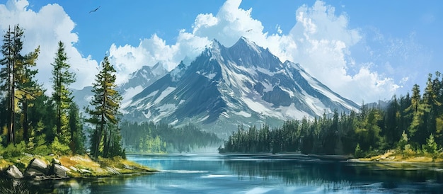 Jezioro Mountain Serenity